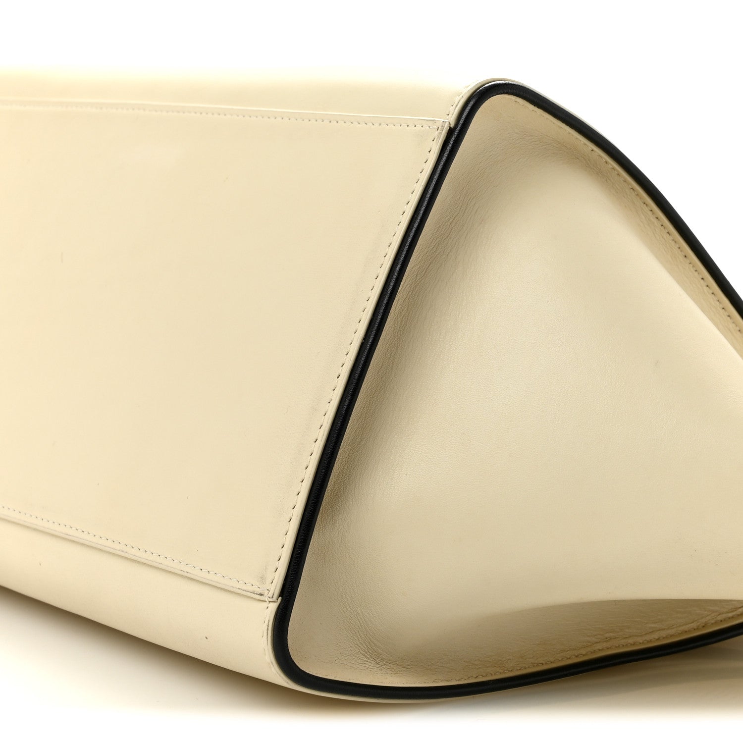 Celine Smooth Calfskin Small Trapeze White Black 10 of 14