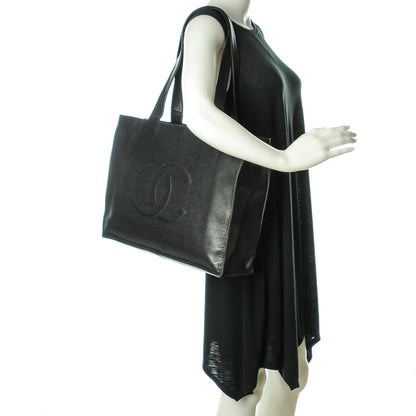 Chanel Caviar Large CC Shoulder Bag Black 2 of 8