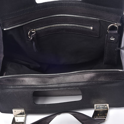 Chloe Calfskin Zipper Cutout Shoulder Bag Black 5 of 16