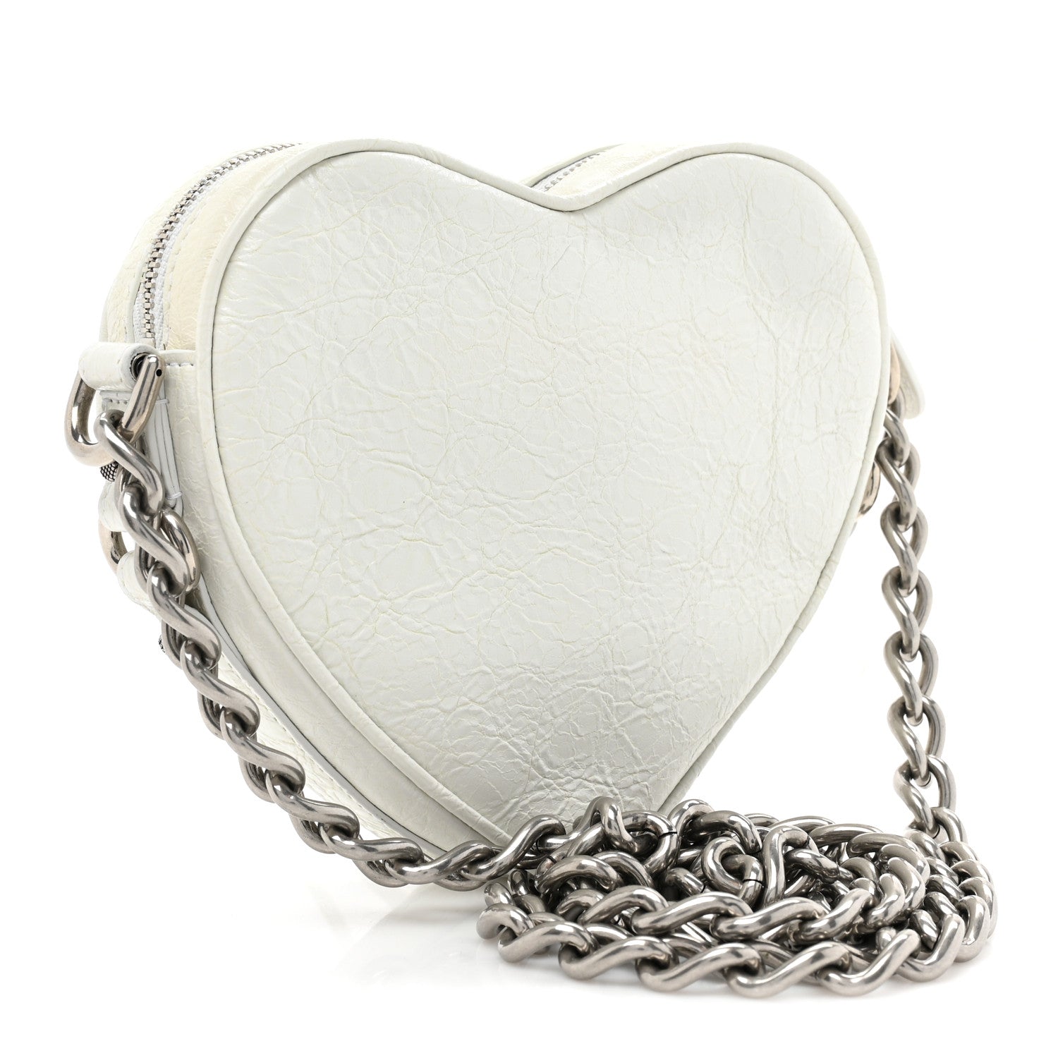 Balenciaga Agneau Arena Mini Le Cagole Heart Bag Optic White 3 of 9