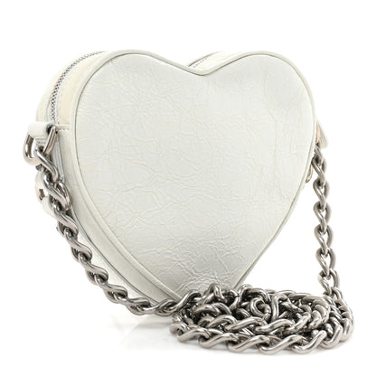 Balenciaga Agneau Arena Mini Le Cagole Heart Bag Optic White 3 of 9