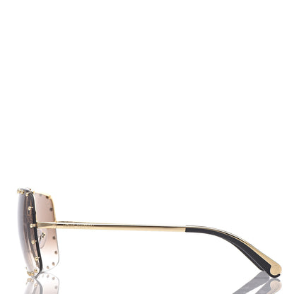Louis Vuitton The Party Square Gradient Sunglasses Z2353E Brown 3 of 8