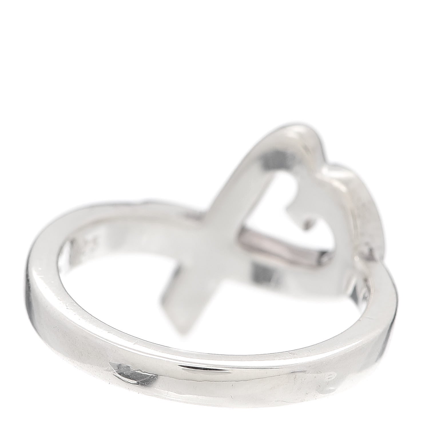 Tiffany Sterling Silver Paloma Picasso Loving Heart Ring 50 5.5 3 of 5