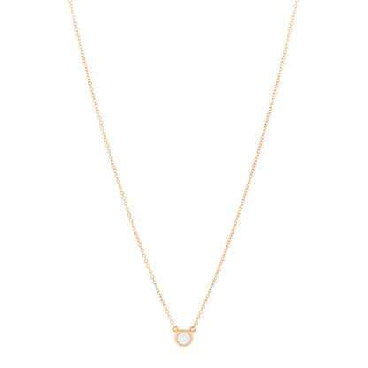 Tiffany 18K Rose Gold Diamond .17ct Elsa Peretti Diamonds by the Yard Pendant Necklace 1 of 5