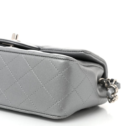 Chanel Metallic Lambskin Quilted Mini Rectangular Flap Silver 10 of 10