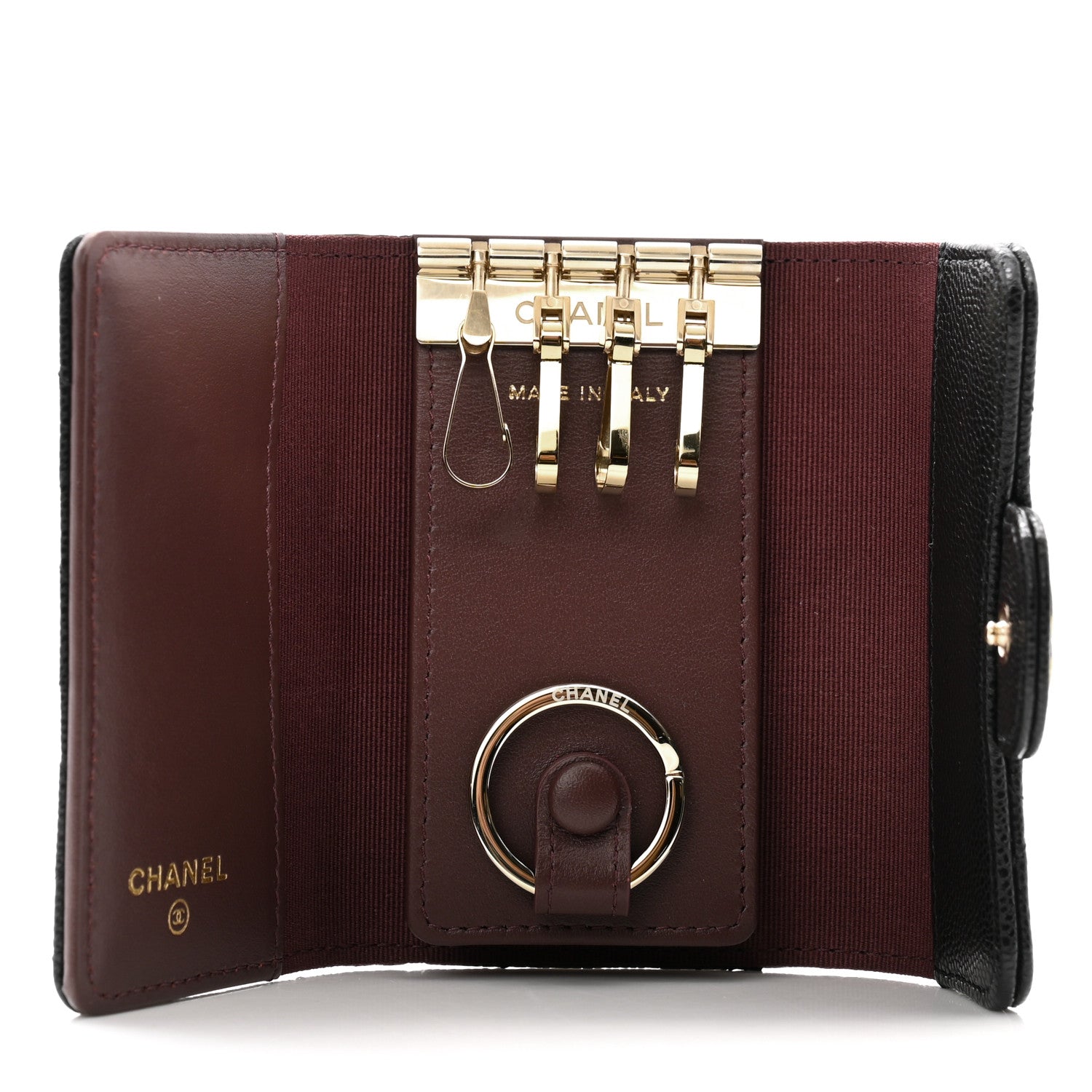 Chanel Caviar Quilted Classic 4 Key Holder Wallet Black 5 of 9