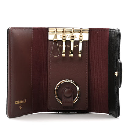 Chanel Caviar Quilted Classic 4 Key Holder Wallet Black 5 of 9