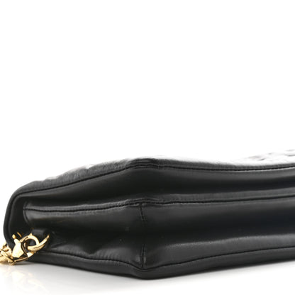Louis Vuitton Lambskin Embossed Monogram Pochette Coussin Black 10 of 12
