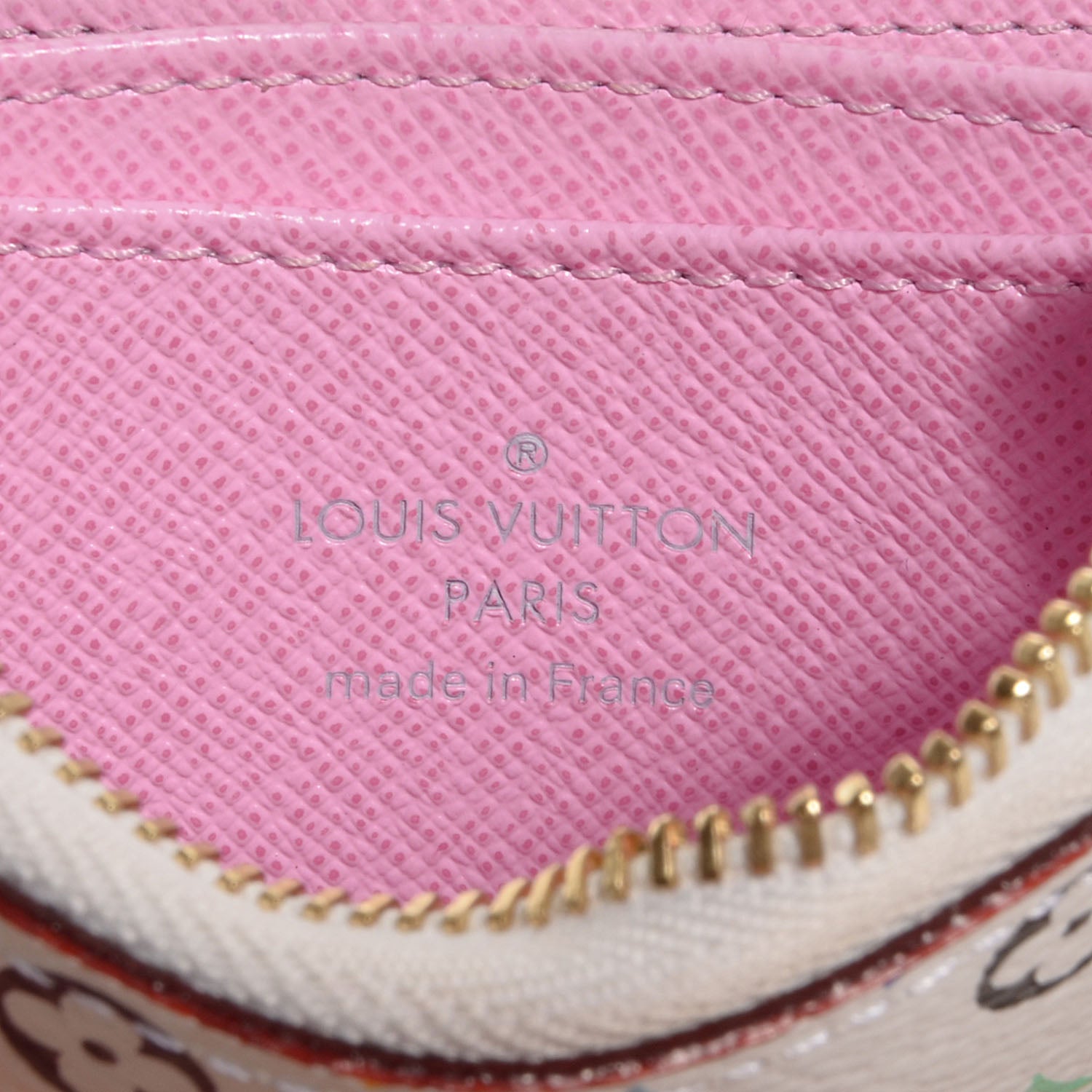 Louis Vuitton Monogram Multicolor Zippy Coin Purse Wallet White Litchi 6 of 7