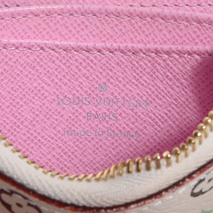 Louis Vuitton Monogram Multicolor Zippy Coin Purse Wallet White Litchi 6 of 7