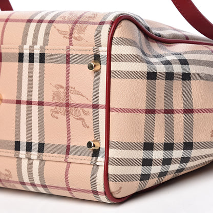 Burberry Haymarket Check Small Canterbury Tote Coral Red 12 of 15