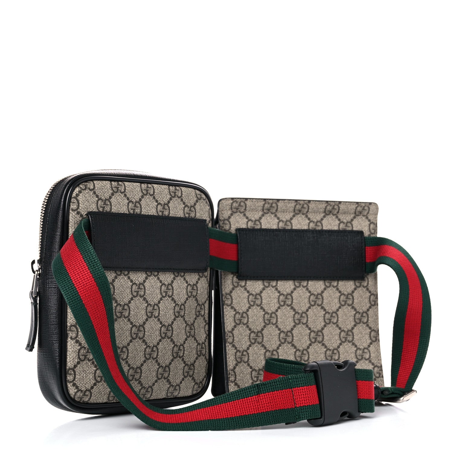 Gucci GG Supreme Monogram Web Belt Bag Black 3 of 15