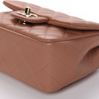 Chanel Lambskin Quilted Mini Square Flap Dark Beige 7 of 11