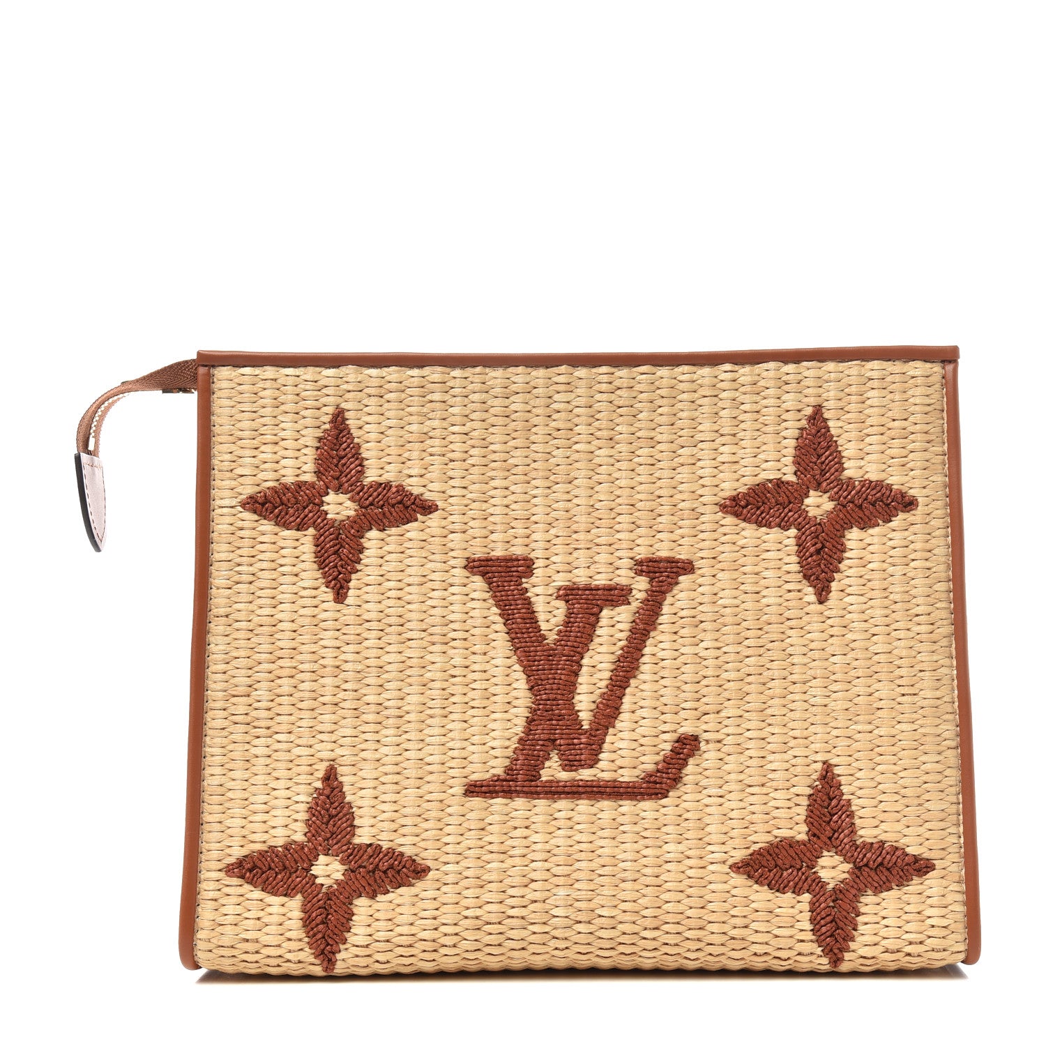 Louis Vuitton Raffia Monogram Giant Toiletry Pouch 26 Tan 1 of 6