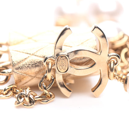Chanel Crystal Pearl Airpod Necklace Gold 5 of 6