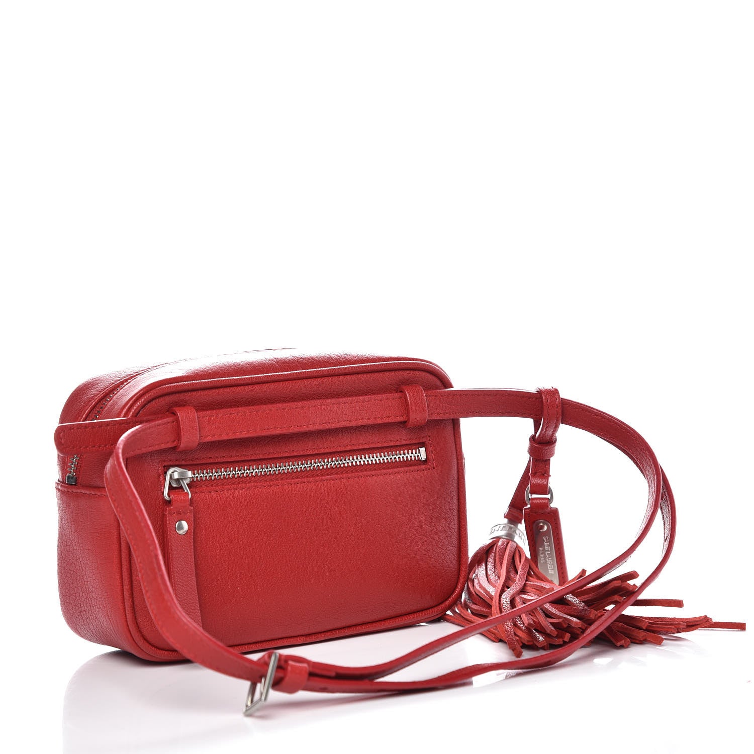 Saint Laurent Lambskin Monogram Lou Belt Bag Red 3 of 9