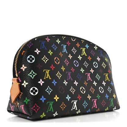 Louis Vuitton Monogram Multicolor Cosmetic Pouch Black Grenade 3 of 8