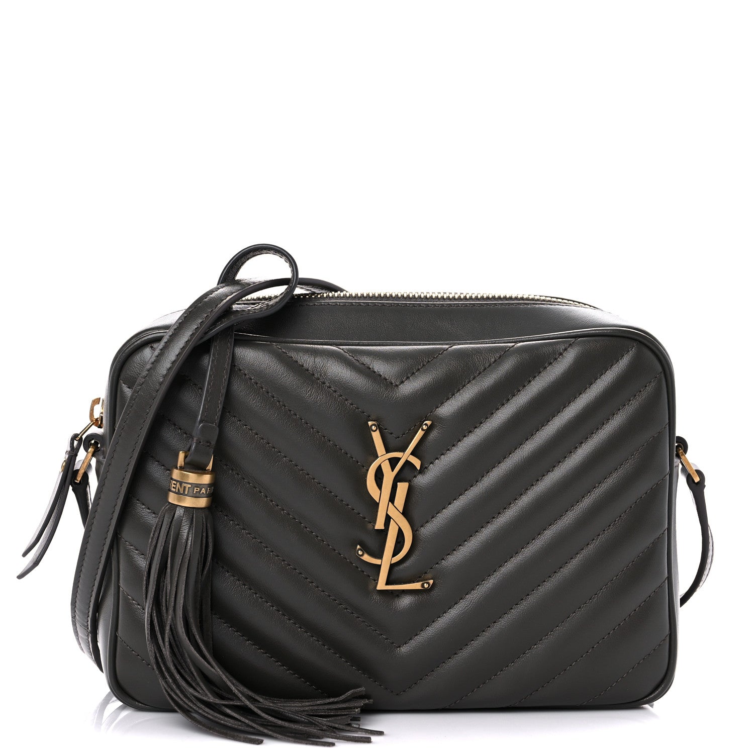 Saint Laurent Calfskin Matelasse Monogram Lou Camera Bag Pebble 1 of 9
