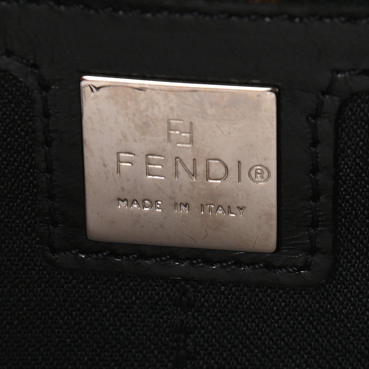 Fendi Velvet Shoulder Bag Black 6 of 8