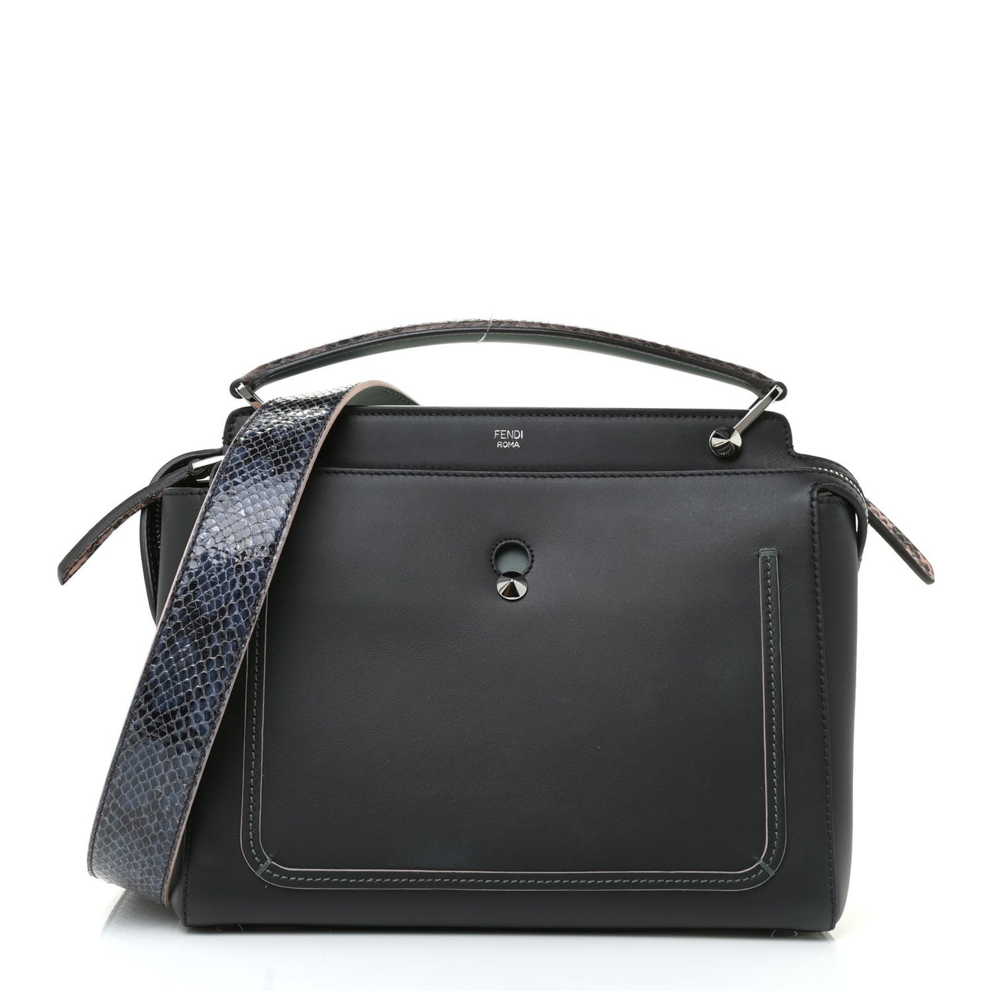 Vitello Baltico Dolce Elaphe DotCom Satchel Grey