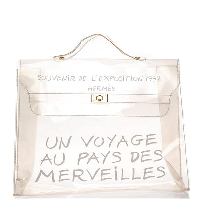 Hermes Vinyl Souvenir De L'Exposition Kelly Transparent 1 of 8