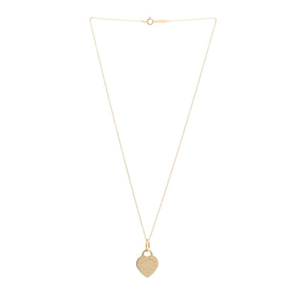 Tiffany 18K Yellow Gold Return to Tiffany Heart Tag Pendant Necklace 3 of 6