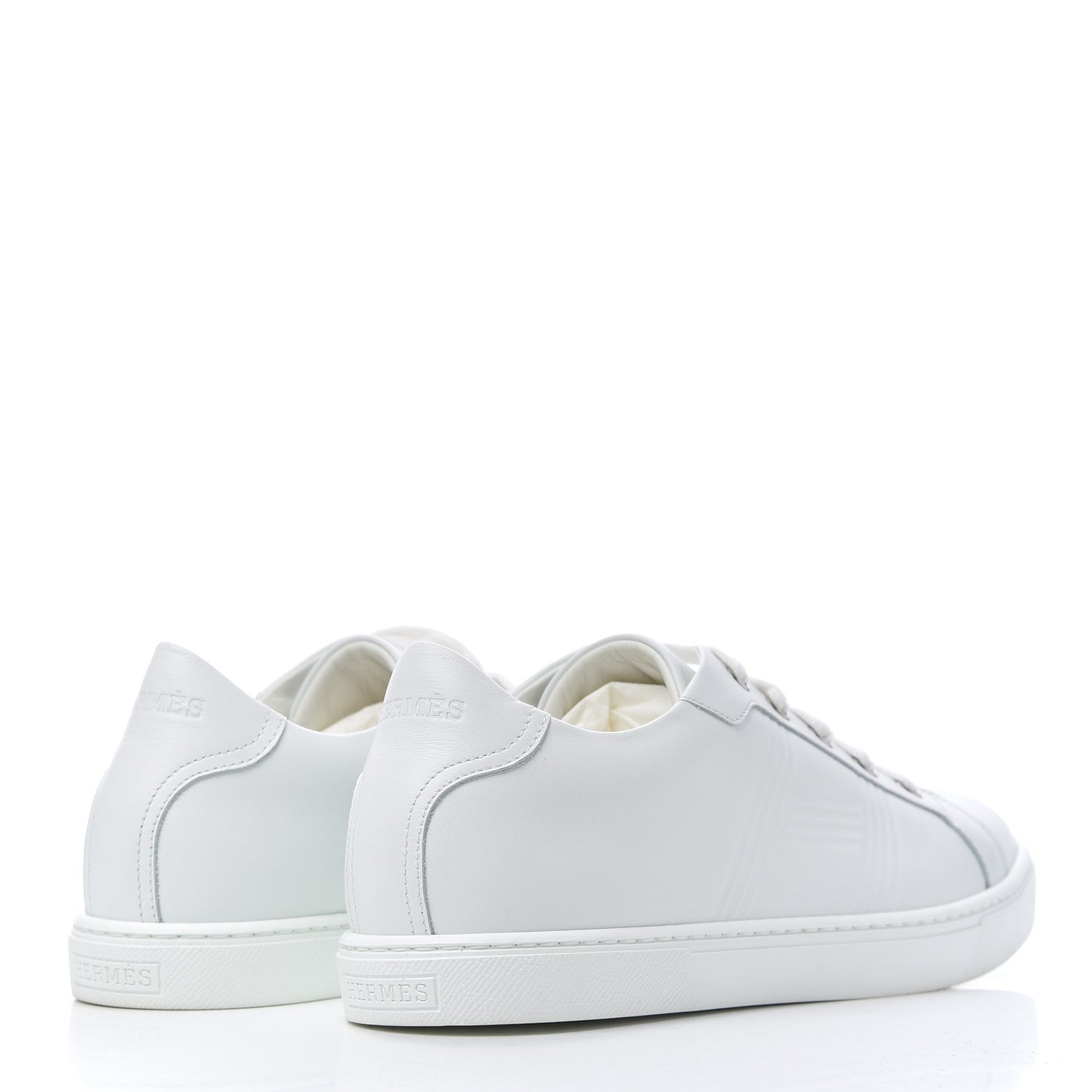 Calfskin Womens Advantage Sneakers 39.5 White