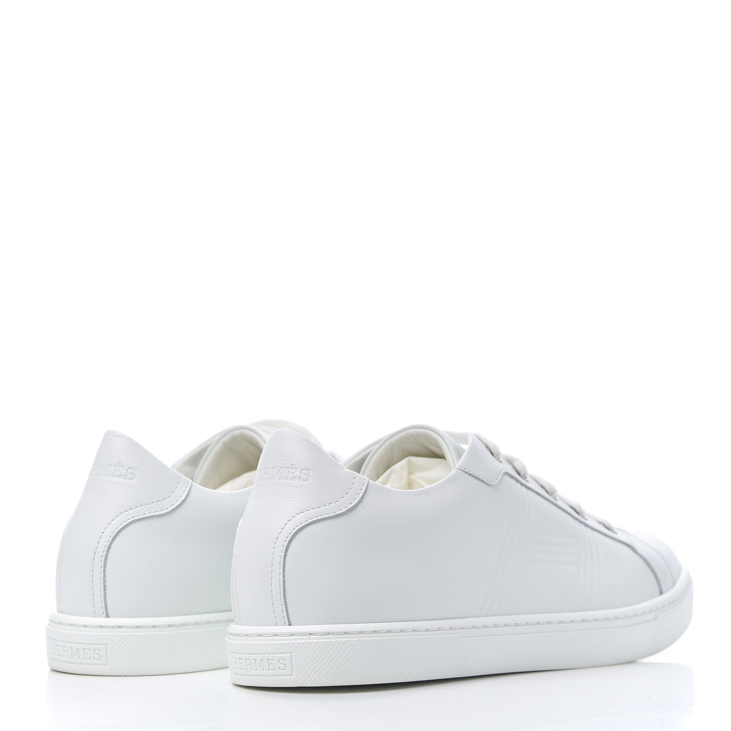 Hermes Calfskin Womens Advantage Sneakers 39.5 White 4 of 9