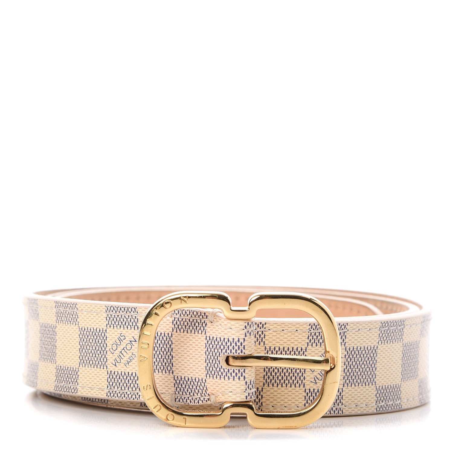 Louis Vuitton Damier Azur 25mm Belt 80 32 1 of 8