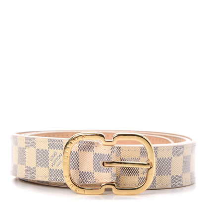 Louis Vuitton Damier Azur 25mm Belt 80 32 1 of 8