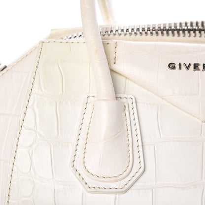 Givenchy Calfskin Crocodile Embossed Small Antigona White 16 of 26