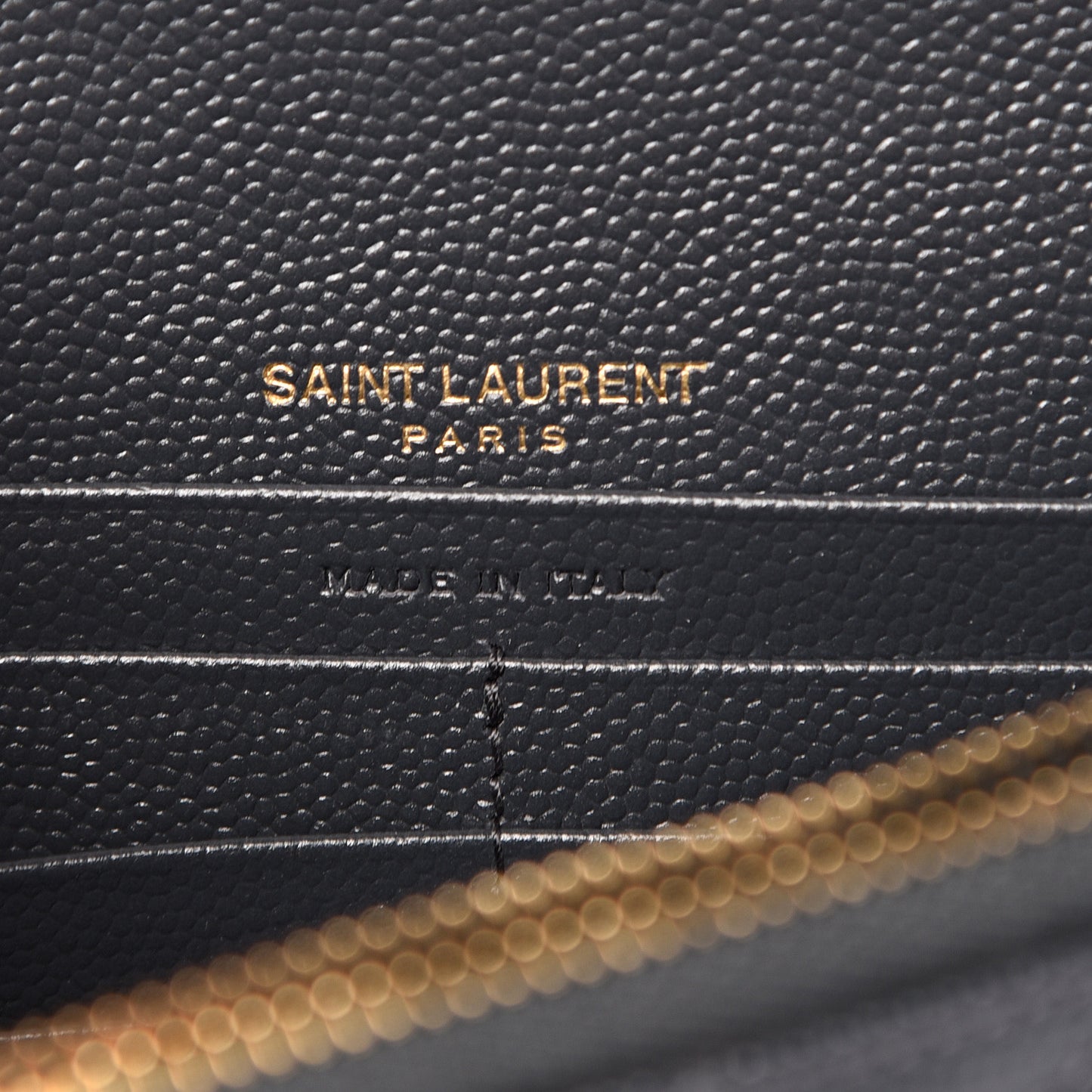 Grain De Poudre Matelasse Chevron Monogram Envelope Chain Wallet Smog