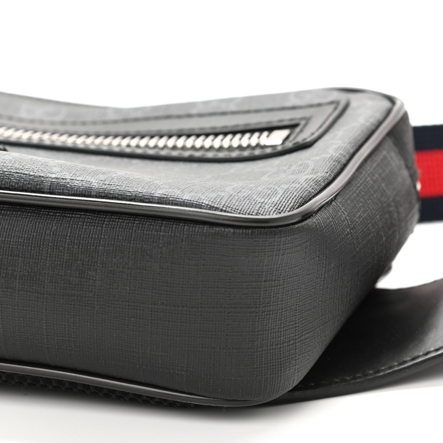 Gucci Soft GG Supreme Monogram Web Belt Bag Black Grey 10 of 10