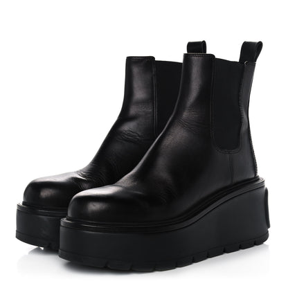 Valentino Garavani Calfskin VLOGO Uniqueform Chelsea 55/85mm Flatform Ankle Boots 41 Black 3 of 11