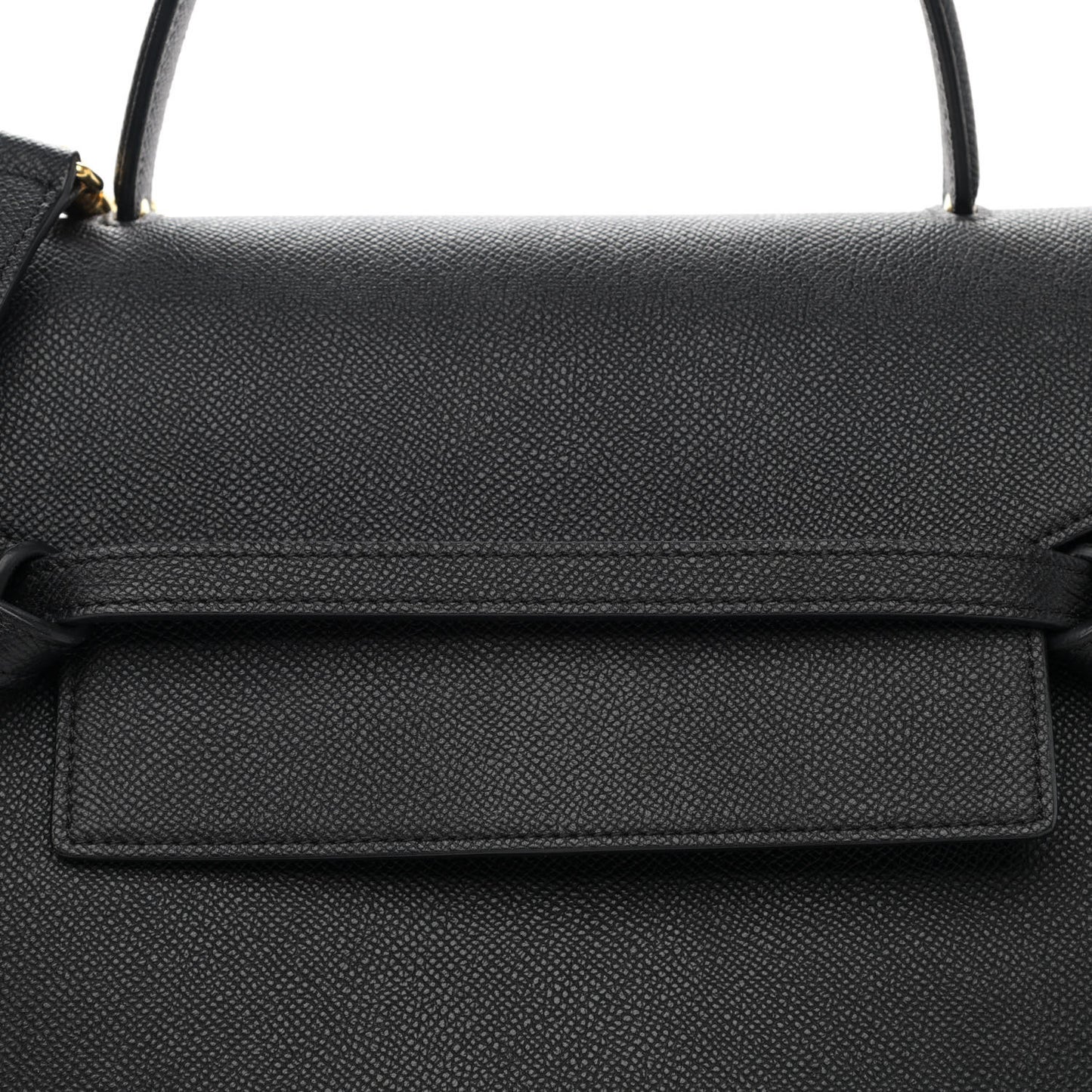 Grained Calfskin Mini Belt Bag Black