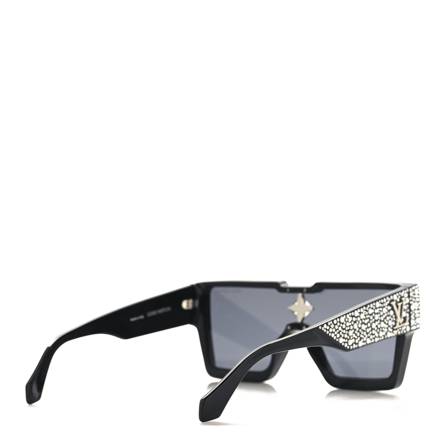 Louis Vuitton Acetate Swarovski Crystal Cyclone Sunglasses Z2433W Black 4 of 7
