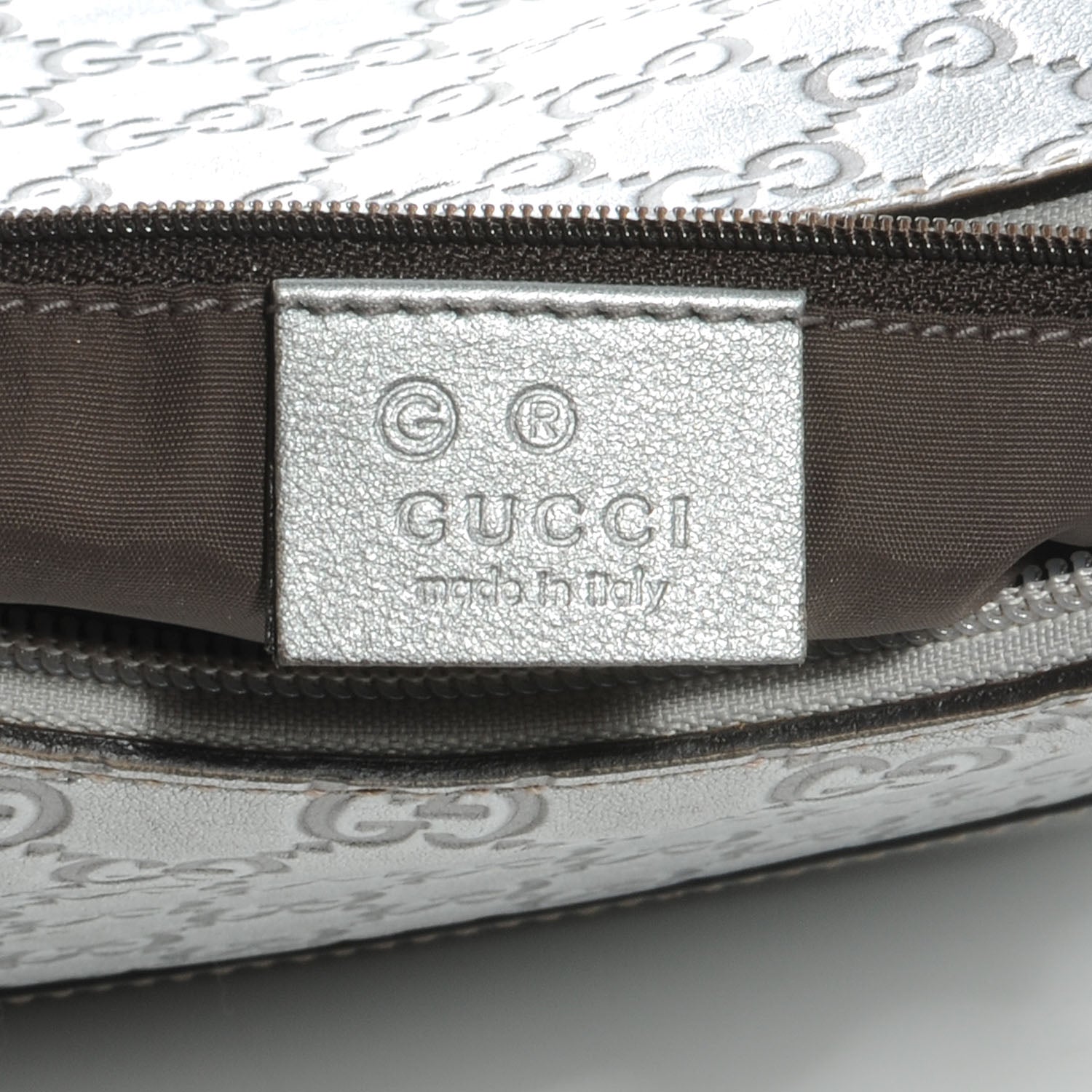 Gucci Guccissima Small Shoulder Bag Silver 6 of 7