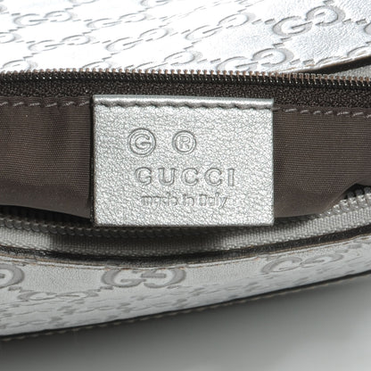 Gucci Guccissima Small Shoulder Bag Silver 6 of 7