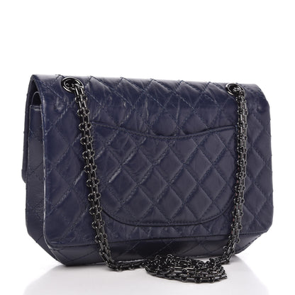Chanel Aged Calfskin Quilted 2.55 Reissue 225 Flap Navy 3 of 11