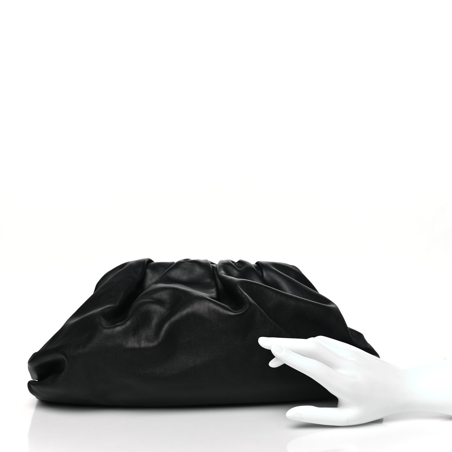 Smooth Butter Calf The Pouch Oversized Clutch Black