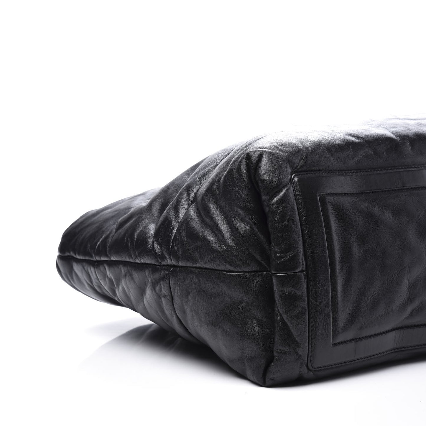 Lambskin Quilted Medium Coco Cocoon Reversible Tote Black