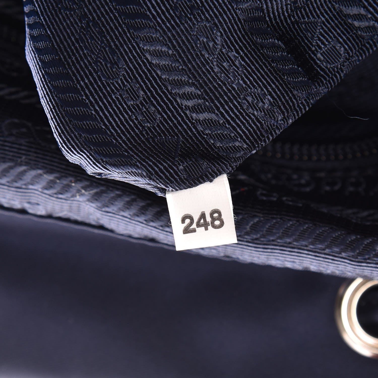 Prada Nylon Vela Saffiano Medium Cinch Backpack Baltico 7 of 7