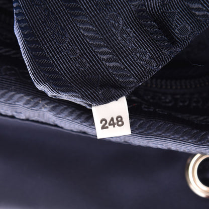 Prada Nylon Vela Saffiano Medium Cinch Backpack Baltico 7 of 7