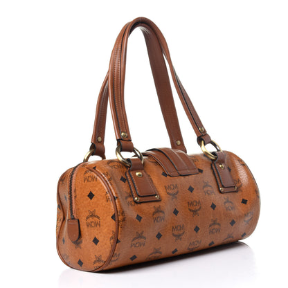 MCM Visetos Barrel Bag Cognac 3 of 12