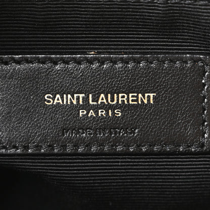 Saint Laurent Grain De Poudre Matelasse Chevron Monogram Shopping Bag Nude Powder 5 of 9
