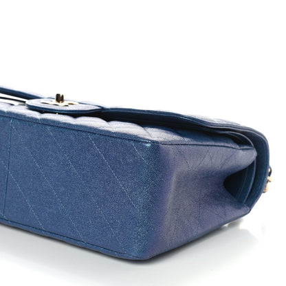Chanel Iridescent Caviar Quilted Jumbo Double Flap Dark Blue 9 of 9