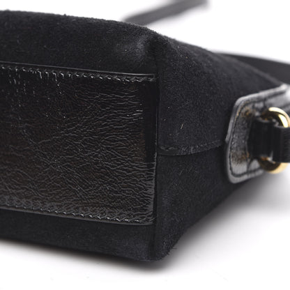 Gucci Suede Patent Web GG Small Ophidia Dome Shoulder Bag Black 10 of 10