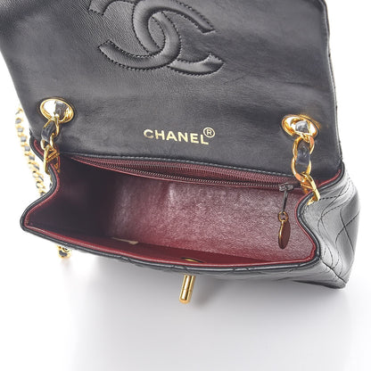 Chanel Lambskin Quilted Mini Square Flap Black 6 of 8