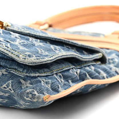 Louis Vuitton Monogram Denim Sac Plat Blue 11 of 17
