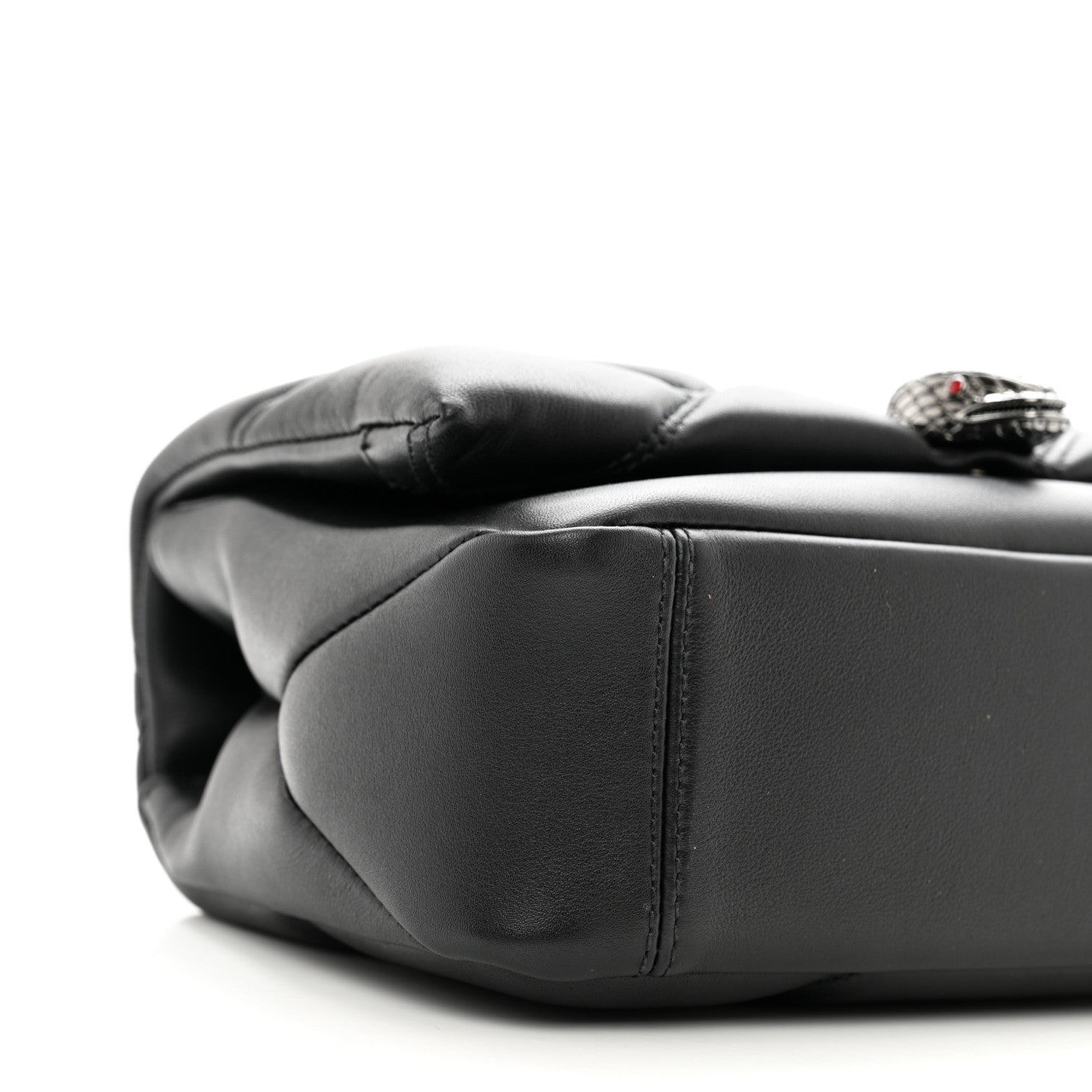 Bulgari Calfskin Matelasse Mini Serpenti Cabochon Crossbody Bag Black 9 of 11